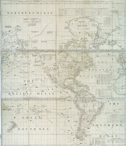 Early 18th century map of Western Hemisphere