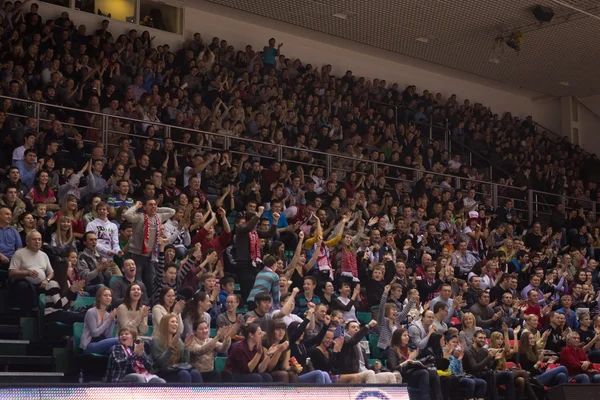 Fans and spectators enjoyed on the stand — Stock Photo, Image