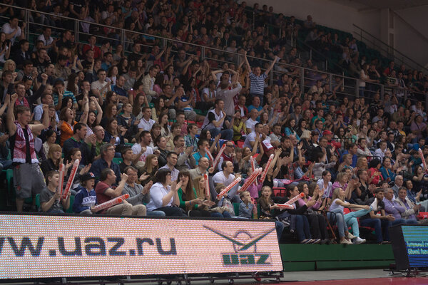 Fans and spectators on the stands