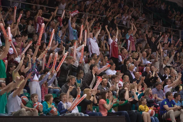 Fans and spectators on the stands — Stock Photo, Image