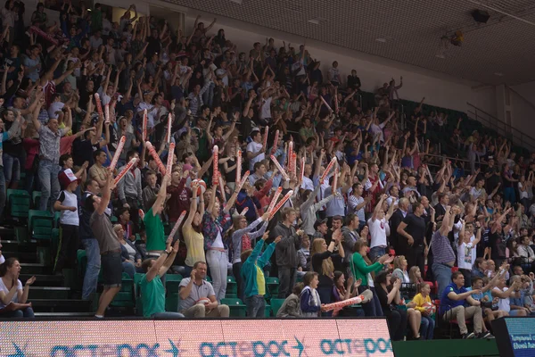 Fans and spectators on the stands — Stock Photo, Image