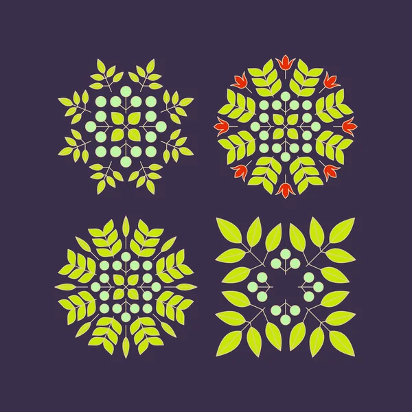 Floral vectorelementen. Vector afdrukken voor natuurlijke producten. Lineaire stijl. Abstract vectorillustratie. — Stockvector