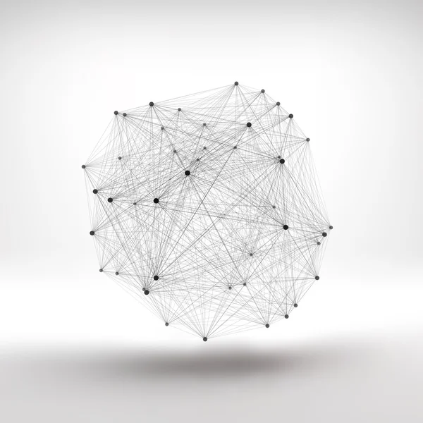 Estructura de conexión. Ilustración de vectores Wireframe . — Vector de stock