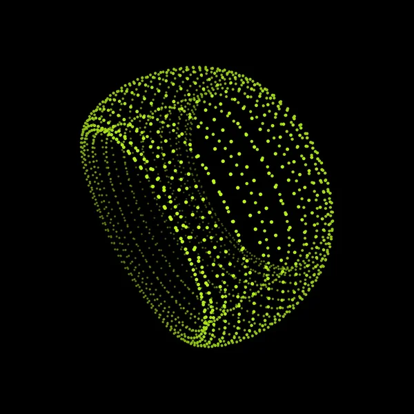 Tórusz. A tórusz álló pontokat. Kapcsolat-felépítés. Tórusz alakú drótváz. 3D-s grid Design. Egy izzó rácsot. 3D-s technológia stílus. Hálózat tervezése. Molekuláris rács. Kibertér rács. — Stock Vector