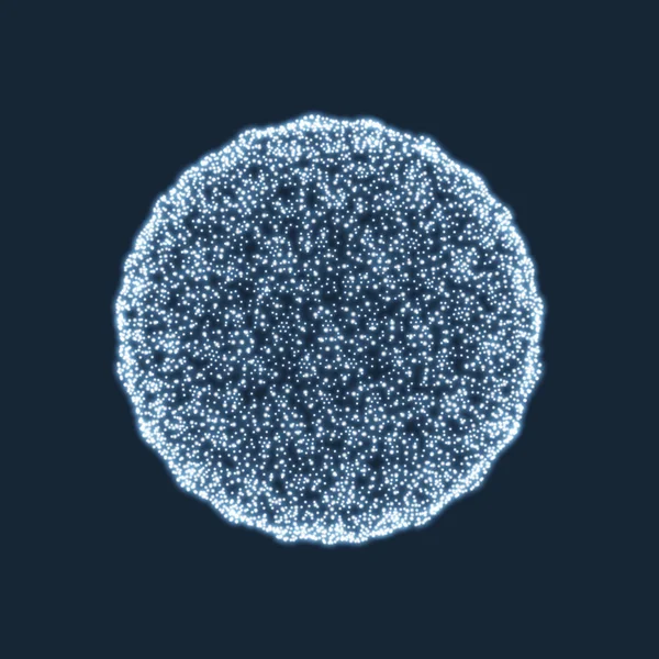La Esfera Consta de Puntos. Conexiones digitales globales. Resumen de Globe Grid. Ilustración de Esfera Wireframe. Diseño abstracto de rejilla 3D. Una rejilla brillante. Estilo de tecnología 3D. Redes - Globe Design . — Archivo Imágenes Vectoriales