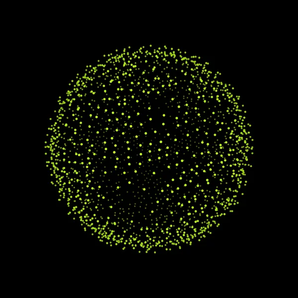 La sfera composta da punti. Griglia astratta del globo. Illustrazione della sfera. Progettazione griglia 3D. Stile di tecnologia 3D. Reti - Globe Design.Concetto tecnologico. Illustrazione vettoriale . — Vettoriale Stock