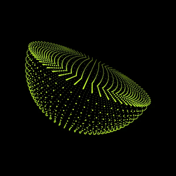 A Meia-esfera Composta por Pontos. Grade abstrata. Semi-esfera Ilustração. 3D Grid Design. Estilo de tecnologia 3D. Projeto de rede.Conceito de tecnologia. Ilustração vetorial . — Vetor de Stock