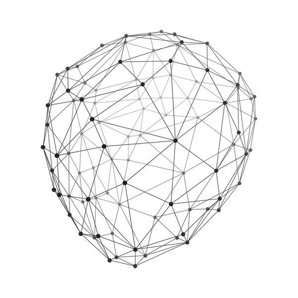 Elemento poligonal geométrico de treliça. Estrutura de conexão. Ilustração vetorial . —  Vetores de Stock