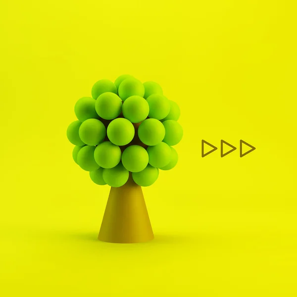 Un arbre. Concept for Business, Social Media, Technology, Network and Web Design. Illustration vectorielle 3d . — Image vectorielle