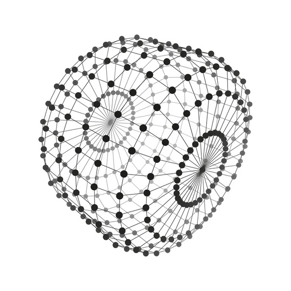 Cylindre. Détail du mécanisme. Structure de connexion 3D . — Image vectorielle