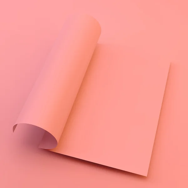Handboek, boekje of notitieboekje model. Blanco pagina sjabloon voor ontwerp lay-out. 3d vector illustratie. — Stockvector