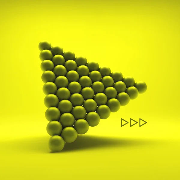 Pirámide de bolas. 3d ilustración vectorial. Puede ser utilizado para la comercialización, sitio web, presentación . — Vector de stock