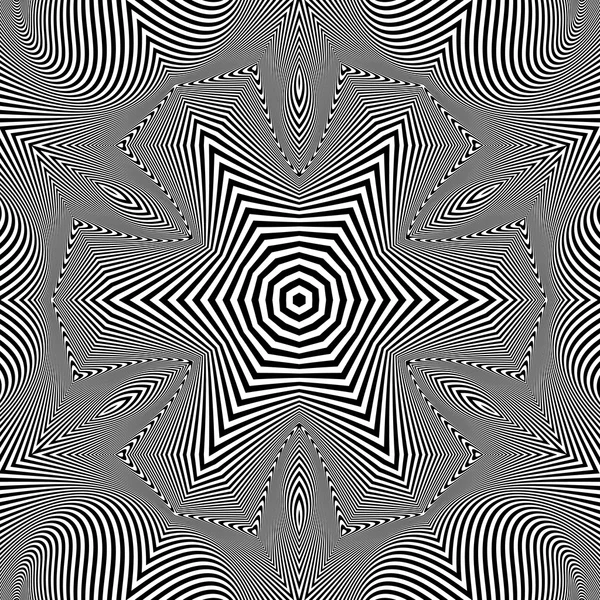 Patrón geométrico blanco y negro. Fondo rayado abstracto . — Vector de stock