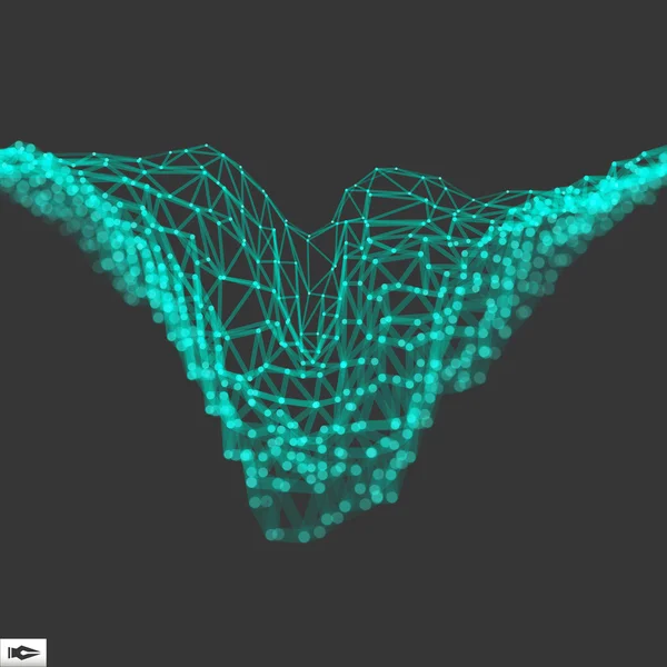 Netzwerk abstrakten Hintergrund. 3D Technologie Vektor Illustration — Stockvektor