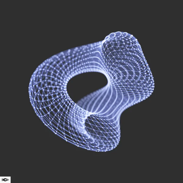 Structure de connexion. Illustration vectorielle filaire. Grille lumineuse . — Image vectorielle