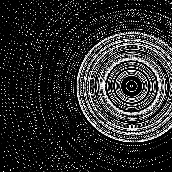 粒子の配列。抽象的な動的背景。技術のベクトル図. — ストックベクタ