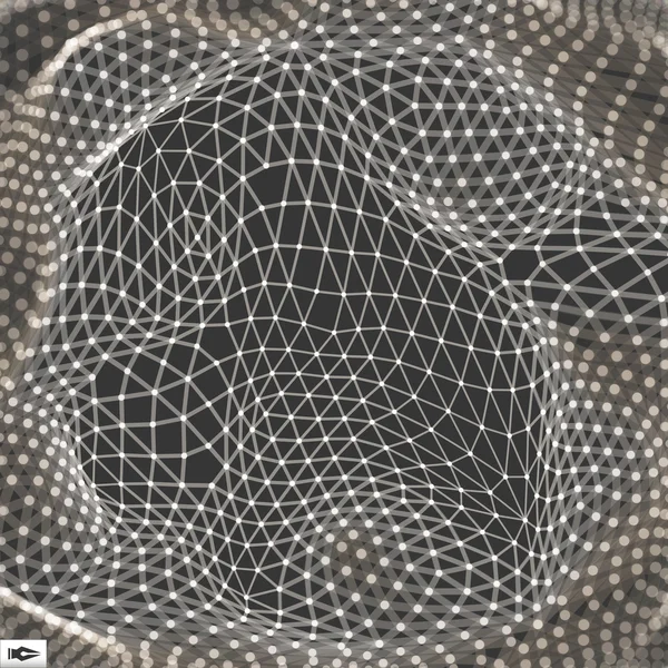 Abstract ιστορικό δίκτυο. 3D τεχνολογία διανυσματικά εικονογράφηση — Διανυσματικό Αρχείο