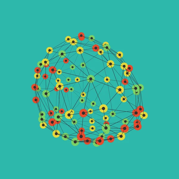 Struktura połączenia. Globalne połączenia cyfrowe. Koncepcja technologiczna. Ilustracja wektorowa. — Wektor stockowy