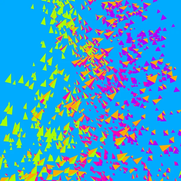 空の領域にピラミッド。混沌とした粒子。抽象的な動的背景。科学と接続概念。未来的なデザイン。ベクトル図. — ストックベクタ