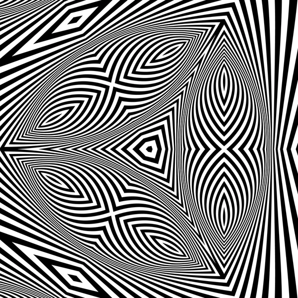 Abstrakt 3d geometrisk bakgrund. Mönster med optisk illusion. Vektor illustration. — Stock vektor