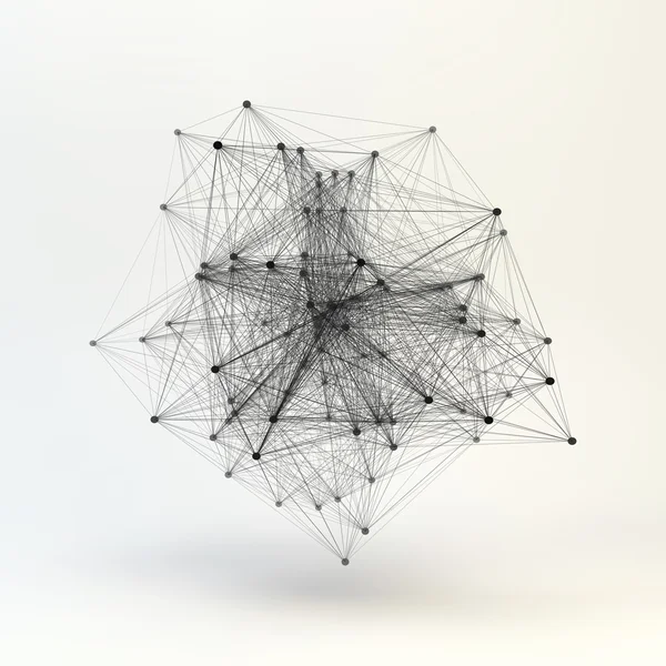 Structure de connexion. Illustration vectorielle Wireframe . — Image vectorielle