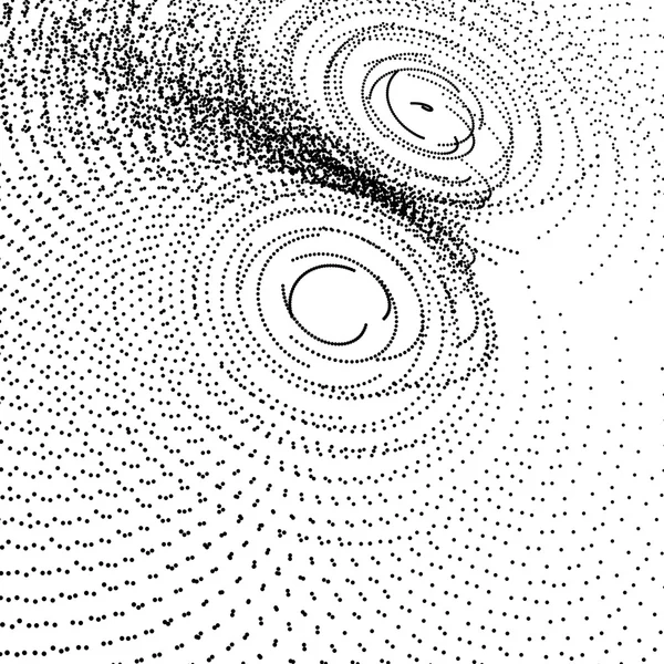 数组与粒子。抽象动态背景。技术向量例证. — 图库矢量图片