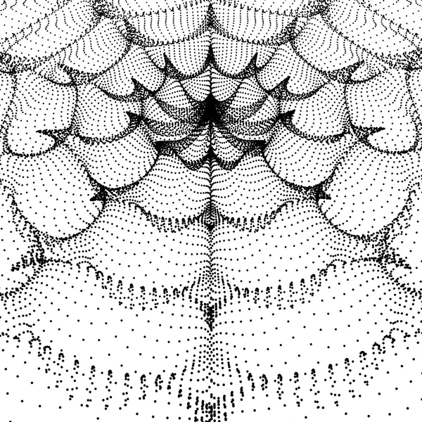 3D perspectief Grid achtergrond. Abstract vectorillustratie. Technologie-stijl. — Stockvector