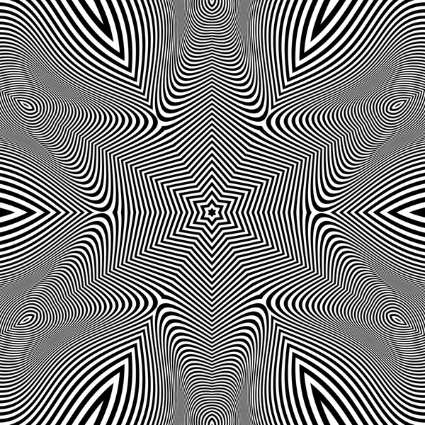 Zwart-wit abstracte gestreepte achtergrond. Vectorillustratie — Stockvector