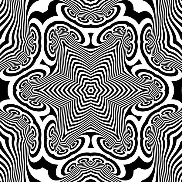 Fondo rayado abstracto. Ilustración vectorial en blanco y negro — Archivo Imágenes Vectoriales