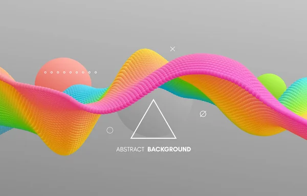 Fond Abstrait Avec Sphère Ondulation Autour Conception Créative Pour Bannière — Image vectorielle