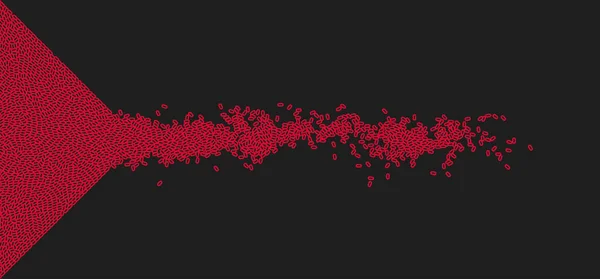 Array Con Partículas Emitidas Dinámicamente Fondo Con Células Que Fluyen — Archivo Imágenes Vectoriales