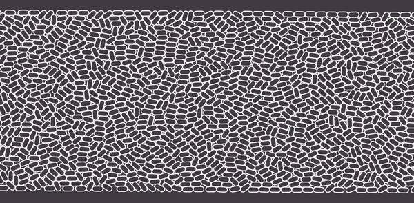 Black White Texture Irregular Array Matrix Random Ovals Vector Illustration — Stock Vector