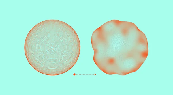 Esferas Formadas Por Puntos Diseño Rejilla Ilustración Vectorial Para Ciencia — Vector de stock