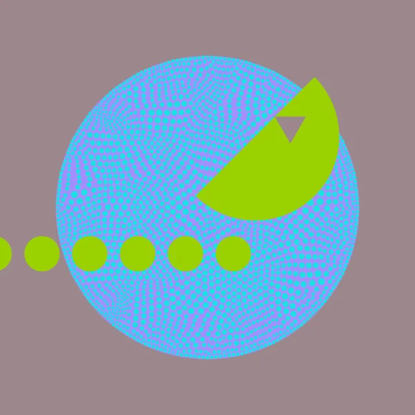 Cercles Abstraits Avec Des Points Différentes Tailles Eléments Modernes Avec — Image vectorielle