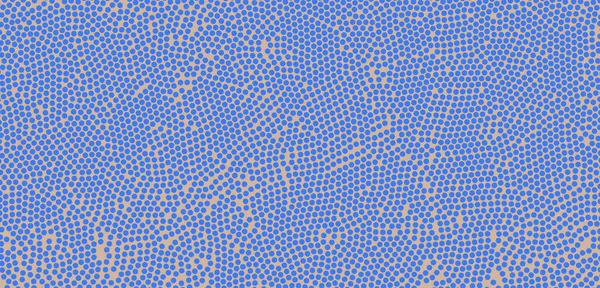 Mosaik Abstrakt Bakgrund Med Blå Cirklar Polka Prickar Mönster Vektor — Stock vektor