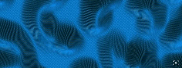 Fond Avec Des Formes Convexes Surface Grille Avec Des Ondulations — Image vectorielle