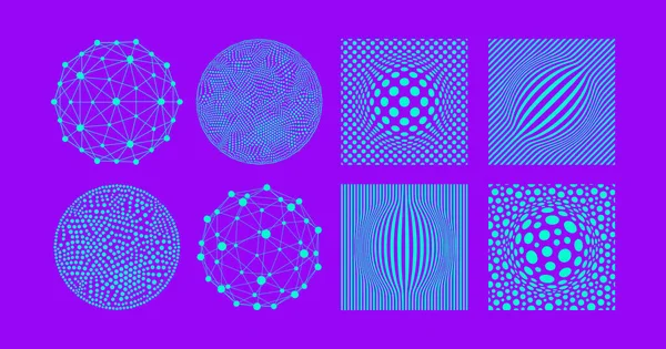 Сфери Єднаними Лініями Точками Абстрактний Дизайн Сітки Фон Опуклою Півкулею — стоковий вектор
