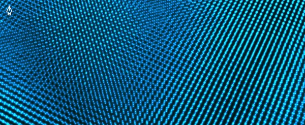 抽象的な科学技術の背景 グラフィックデザイン 粒子とのネットワークイラスト 三次元グリッド面 — ストックベクタ