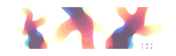 様々な要素が重なり合った有機的な形状の抽象ベクトル図 バナー プラカード ポスター チラシのベクトルイラスト — ストックベクタ