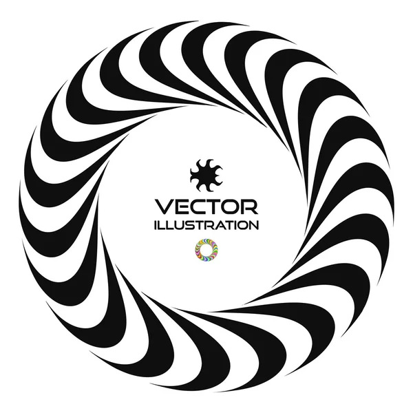 Черно-белая векторная иллюстрация 3d кольца. Векторный шаблон . — стоковый вектор