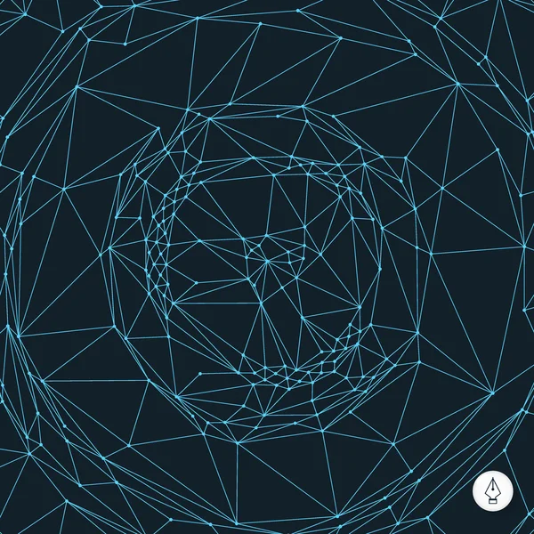 Contexte du réseau. Illustration vectorielle de la technologie 3D. Peut être nous — Image vectorielle