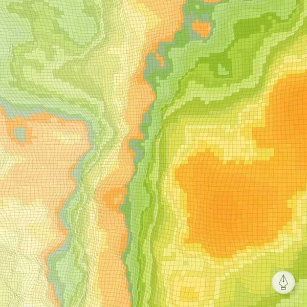 Soyut manzara arka plan. Mozaik. 3D teknoloji vektör Hüseyin — Stok Vektör