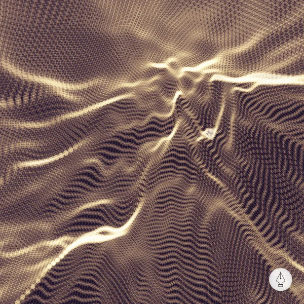 Fond de paysage vectoriel abstrait. Vecteur de technologie 3d illus — Image vectorielle