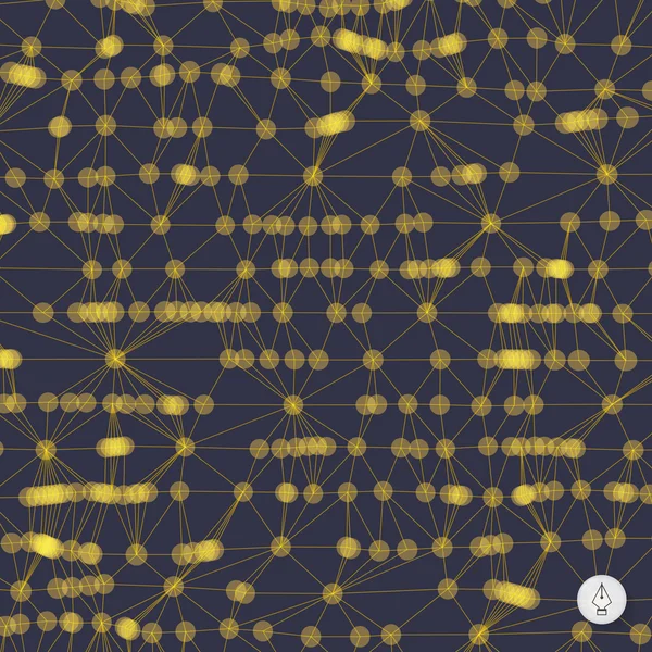 Siatka streszczenie tło. 3D Technologia wektorowego. Może — Wektor stockowy