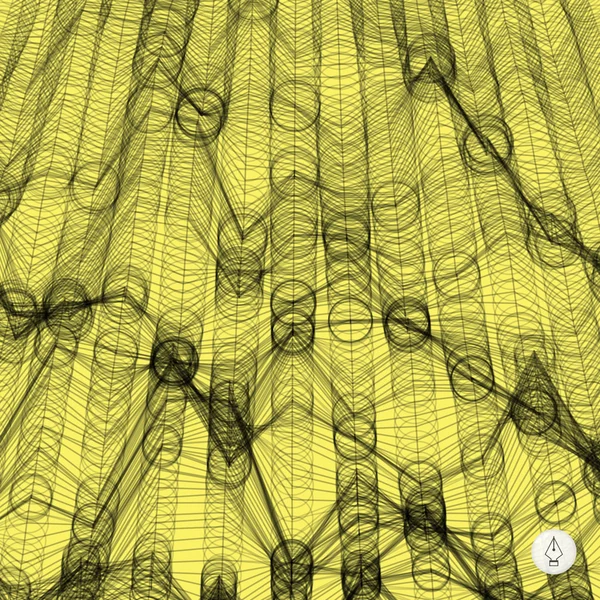 网络抽象背景。3d 技术矢量图. — 图库矢量图片