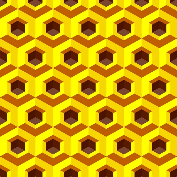 Fond nid d'abeille 3d. Mosaïque. Illustration vectorielle . — Image vectorielle