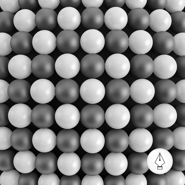 Abstract technology background with balls. Spheric pattern. — Stock Vector