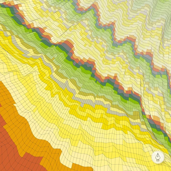 Abstrakta landskap bakgrund. mosaik. — Stock vektor