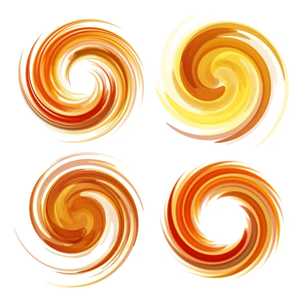 Conjunto de ícones abstratos coloridos. Ilustração dinâmica do fluxo . — Vetor de Stock