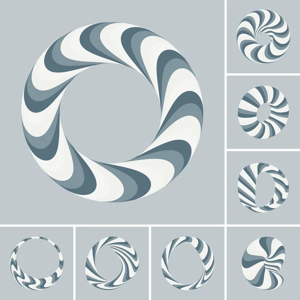 Conjunto de ícones vetoriais 3d abstratos tais emblemas . —  Vetores de Stock